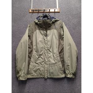 The North Face HyVent Women's Medium Waterproof Hooded Jacket Olive Green